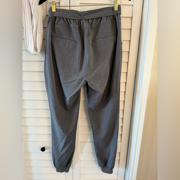 Cream Women’s Gray Tie-Waist Pants Trousers in - Picture 7 of 8
